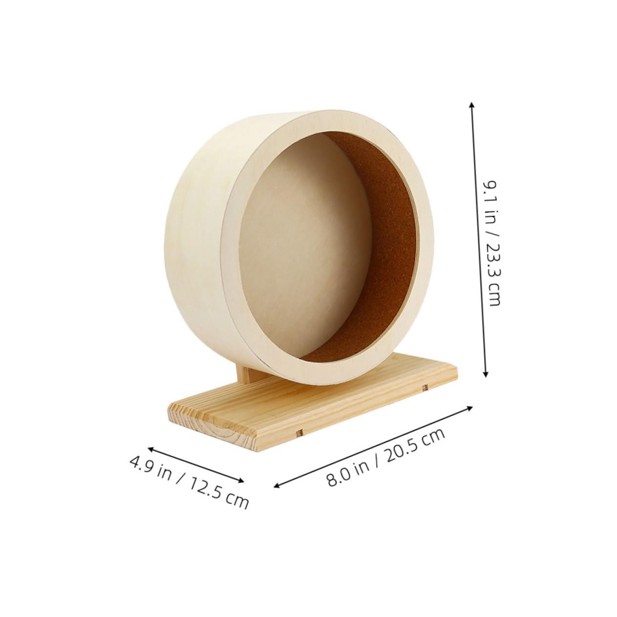 2piezas Rueda De Hámster Silenciosa De Madera para Hámster Corcho para Reducir El Ruido Resistente Arañazos para Chinchillas Cobayas y Erizos Juguete