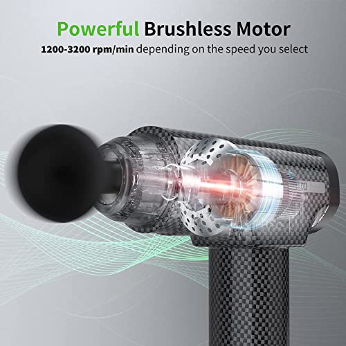Cholas Massage Gun, Muscle Therapy Gun For Athletes, Deep Tissue Percussion Body Muscle Massager With 30 Adjustable Speeds, 10 Types Of Massage Heads, Handheld Massager For Neck Back Pain Relief #TOP2
