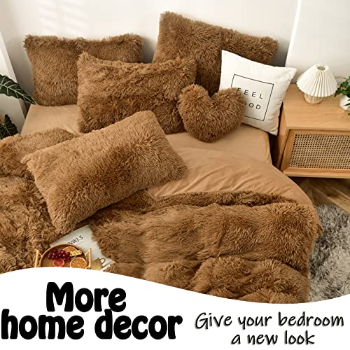 Morromorn ZT-CM Decorative Pillows Covers, 2 Packs Faux Fur Pillow Cases Standard Size, Luxury Shaggy Throw Pillowcase Cushion Shams With Zipper Closure Room Decor For Couch Sofa Bed thumb #5