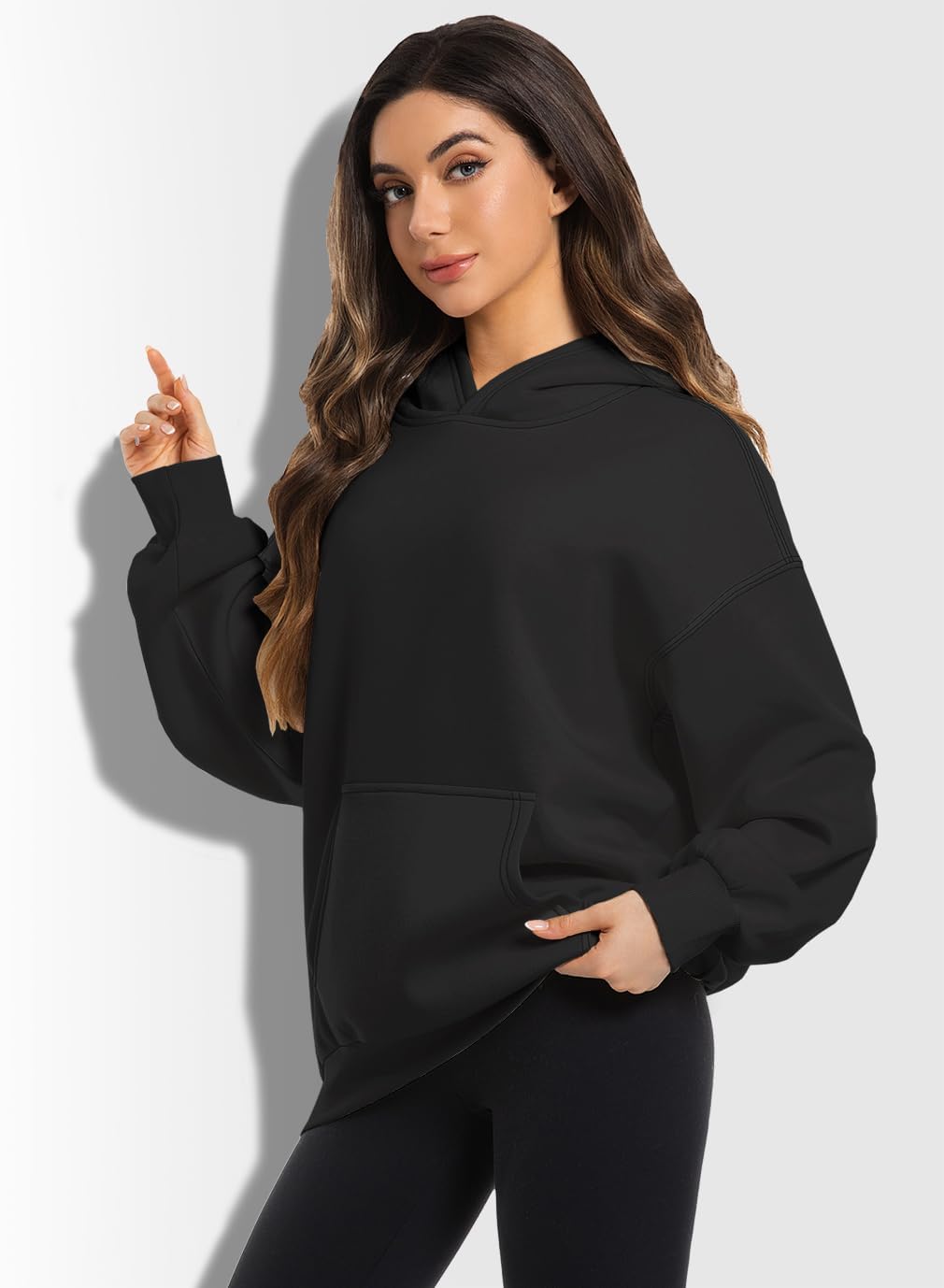 2 Pack Womens Oversized Hoodies Sweatshirts Fleece Hooded Pullover Tops Sweaters Casual Comfy Fall Fashion - Image 2