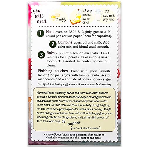 Namaste Foods 12826NAMA-EA Organic Gluten Free Yellow Cake Mix thumb #1