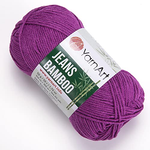 Fil Art Jeans Bambou 50% Bambou 50% Acrylique Poids d'une échevet...