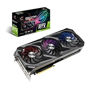 ASUS ROG Strix GeForce RTX 3090 OC Edition 24GB GDDR6X Gaming Graphics Card with Axial-tech Fans & Central Static Pressure Fan ROG-STRIX-RTX3090-O24G-GAMING (Renewed)