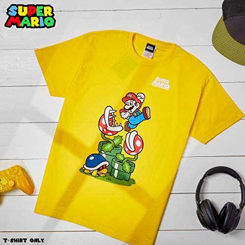 Super Mario Jongens T Shirt, Fun Graphic T Shirt Bros Karakter, 100% Katoen Korte Mouw Gele Top, Officiële Merchandise… - Afbeelding 6