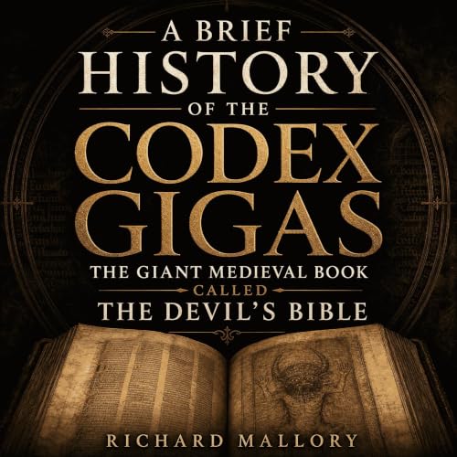 Diseño de la portada del título A Brief History of the Codex Gigas: The Giant Medieval Book Called the Devil's Bible