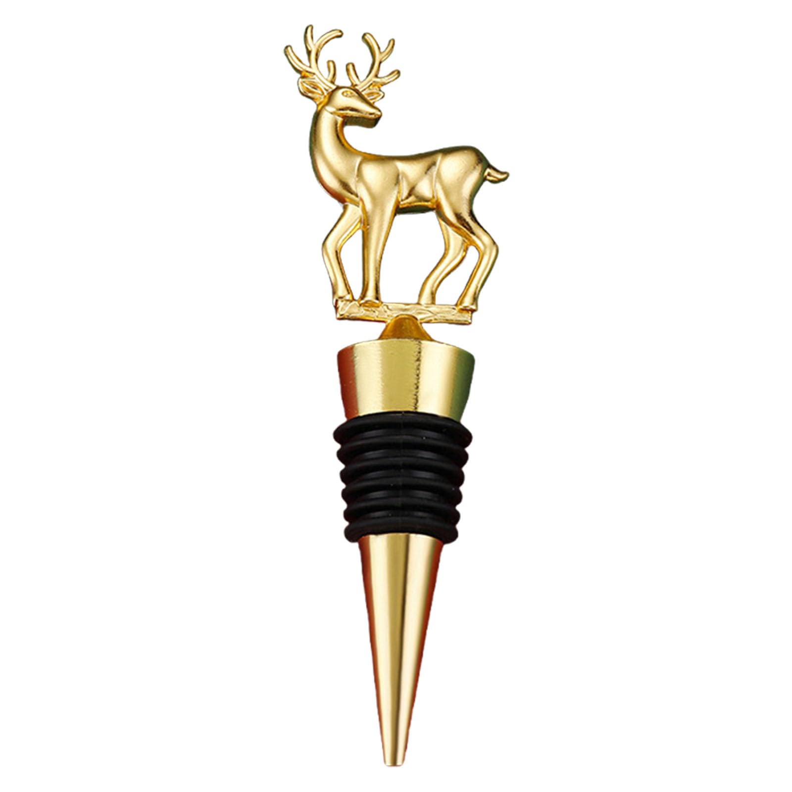 XuQiZZpp Decorative Zincs Alloy Wine Bottle Sealer Leak-proof Metal Champagnes Cork Stopper Beverages Sealing Tool for Household Deer Shape Wine Cork Stopper