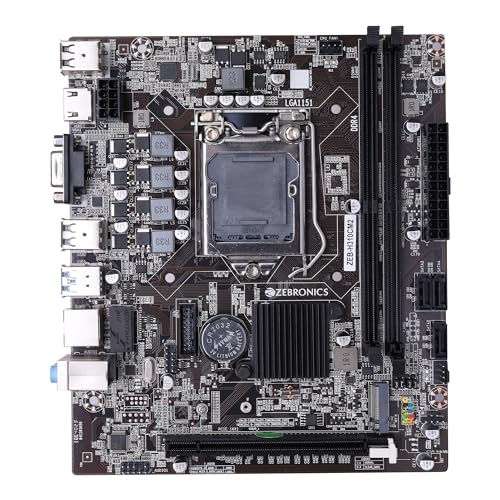 Image of ZEBRONICS H310CM2 Micro-ATX Motherboard for LGA 1151 Socket, Supports Intel 6th, 7th, 8th & 9th Generation Processors, M.2 Slot, 5.1 Audio, DDR4 2666 MHz, Ports (RJ45 | SATA | USB 3.0 | HDMI)