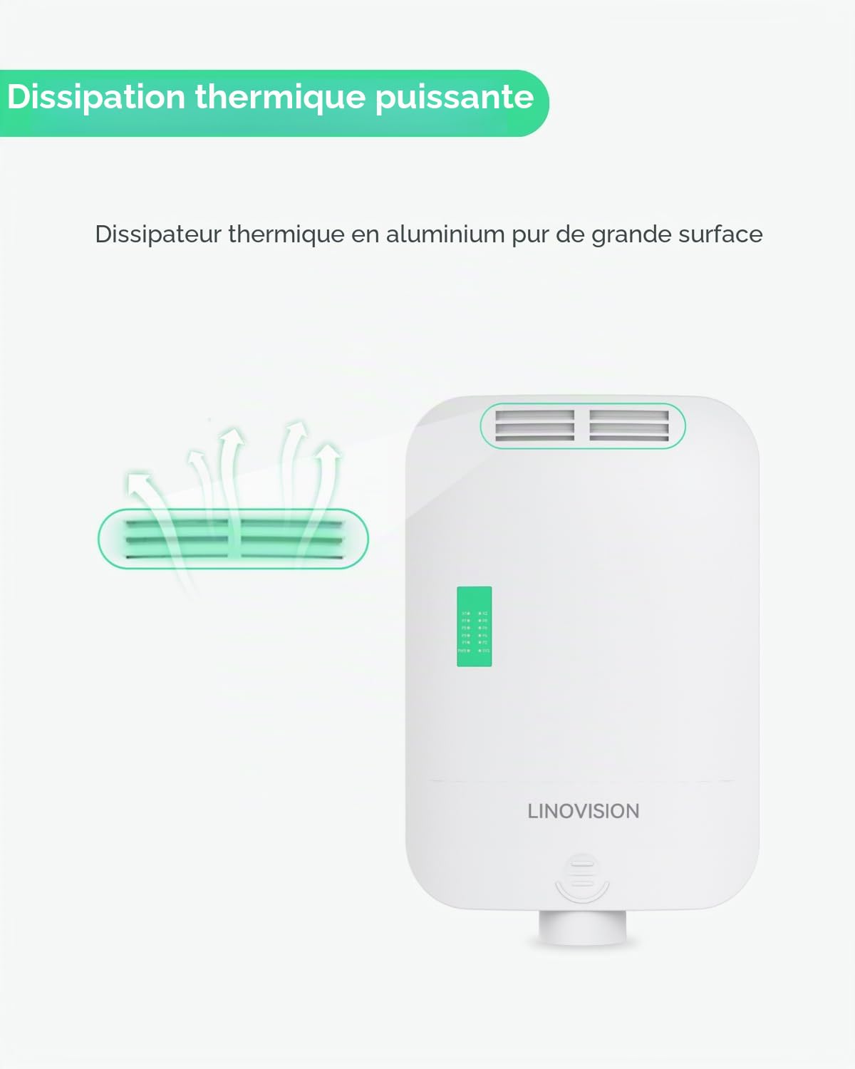 LINOVISION Switch PoE extérieur 8 Ports Full Gigabit L2 géré Via Le Cloud avec 2 Liaisons Montantes SFP, Budget d’Alimentation Total de 150W