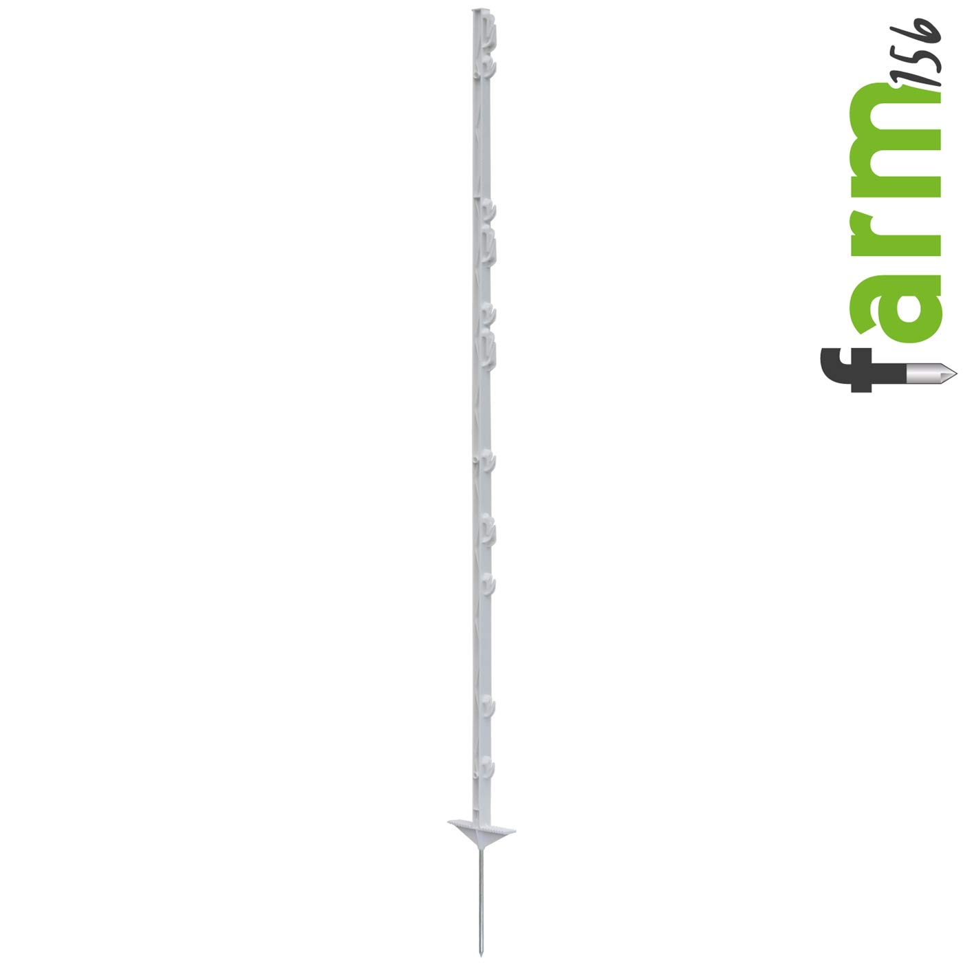 VOSS.farming Weidezaunpfähle 156 cm, 11 Ösen, weiß