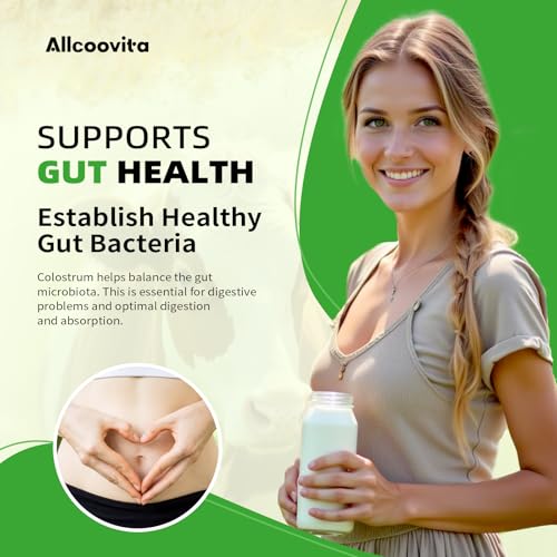 Image of Liposomal Bovine Colostrum Powder - Pure Bovine Colostrum for Humans - Grass Fed Colostrum Supplement for Gut Support, Immune Health and Hair Growth,72 Servings per Bottle.180g /6.35 oz