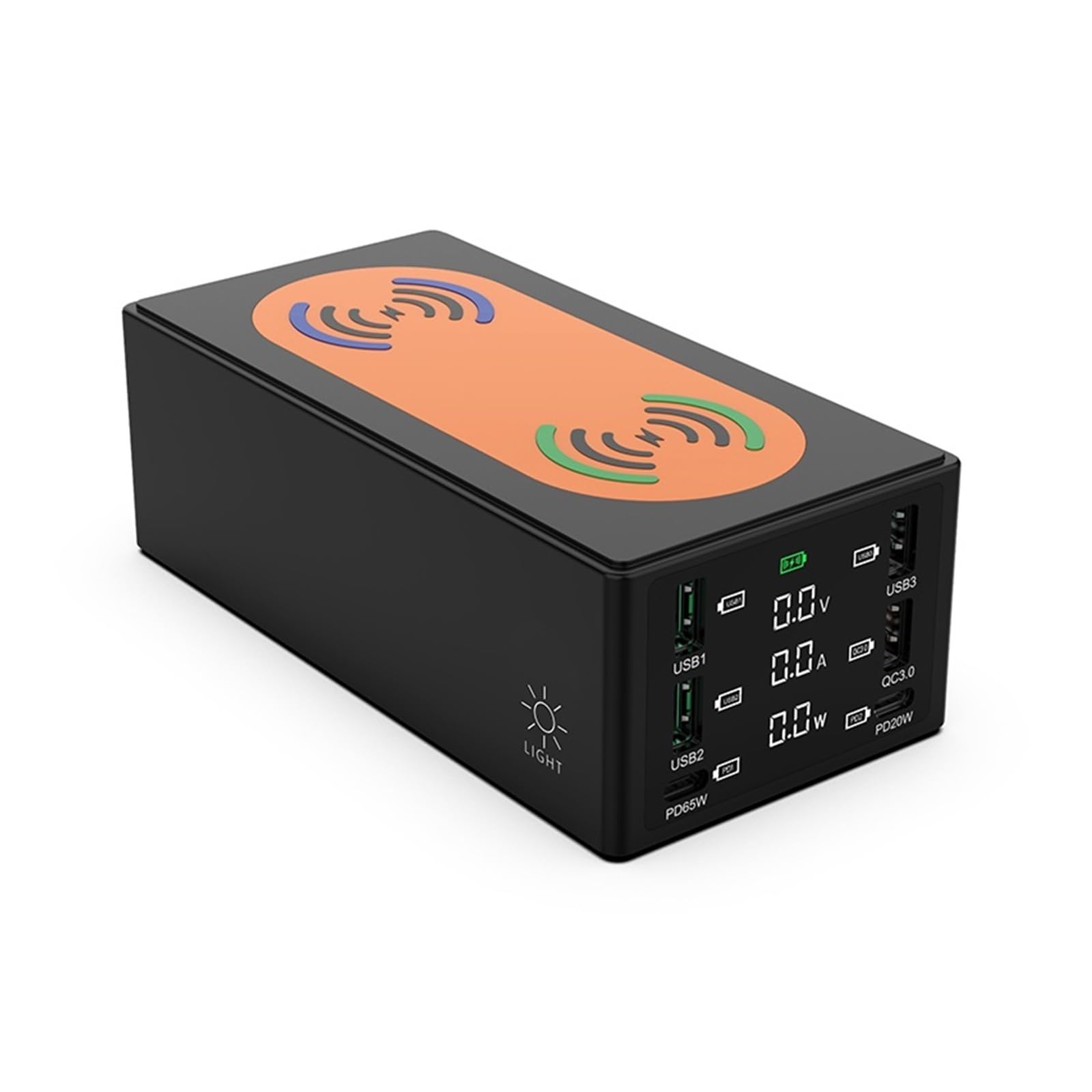 Ładowarka USB, Stacja szybkiego ładowania USB typu C PD o mocy 150 W Bezprzewodowa ładowarka Qi Szybkie ładowanie 4.0 3.0 Ładowarka do telefonu USB, Szybki, wydajny i wszechstronny(Nero)