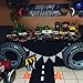 Racetrack Floor Runner Race Car Theme Party Decoration, Durable and Lightweight Floor Mat for Kids Birthday, Classroom, or Event Decor (1pc)