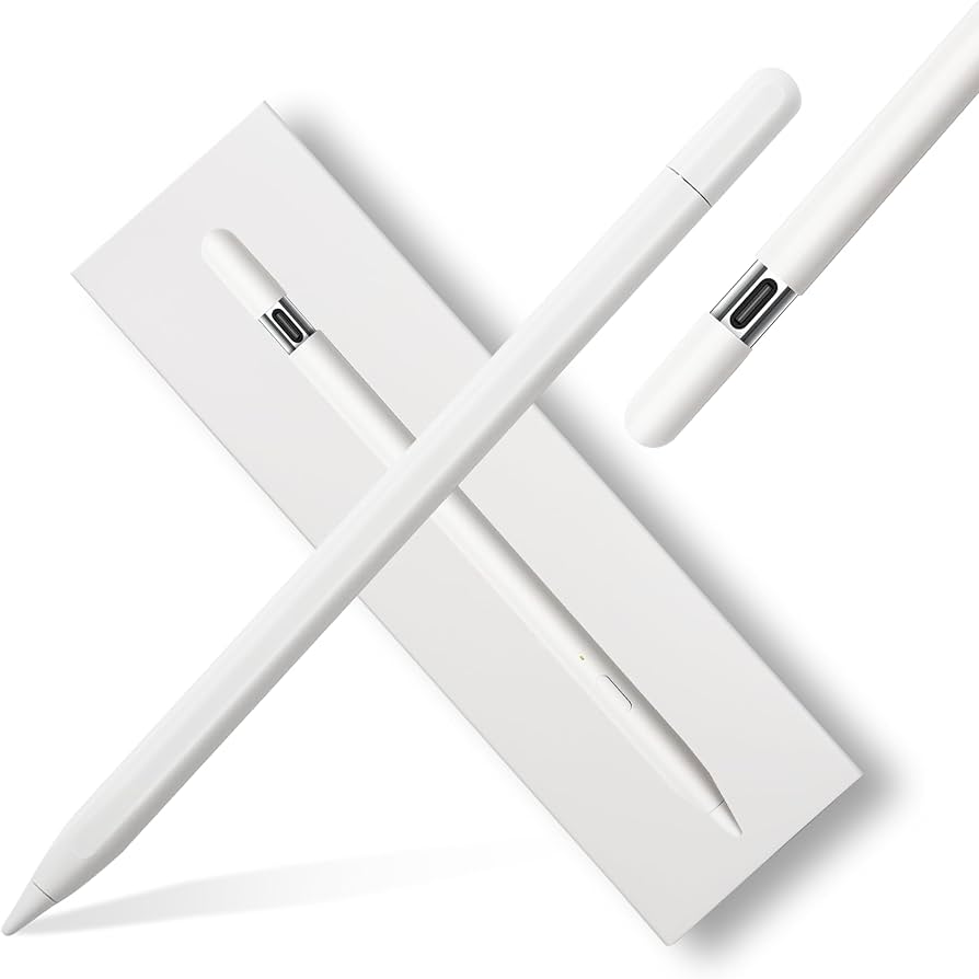 iPad Pencil 3ª geração, pares e carrega via USB-C, baixa latência