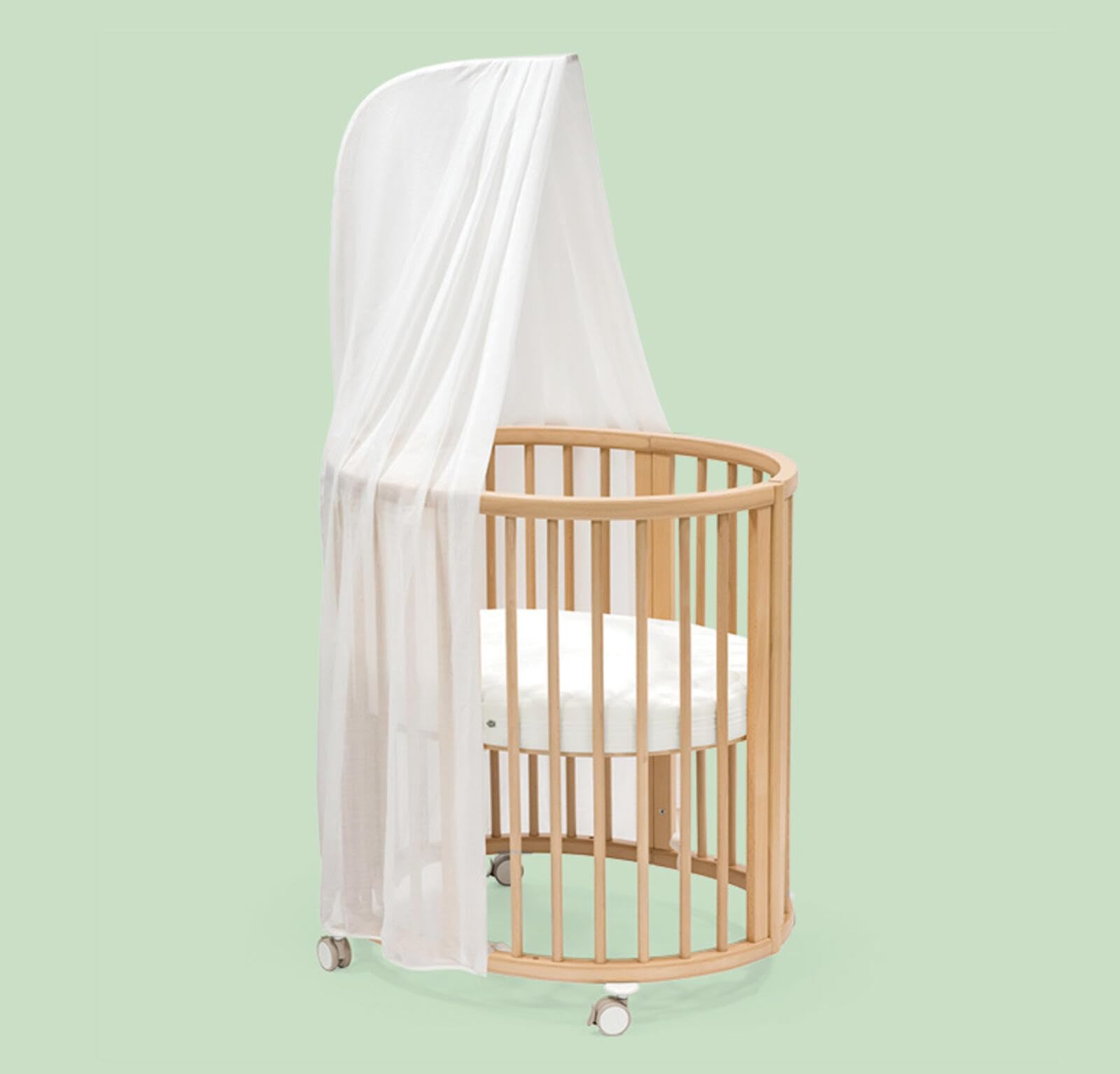 Stokke Sleepi Himmel V3, White - Schaffe eine gemütliche, ruhige Umgebung für Babys - Einfach zu montieren - Leichter Stoff - Kompatibel mit Sleepi Mini & Bett