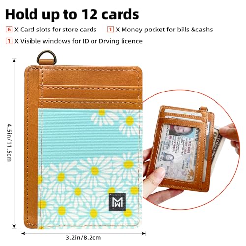 Image of Credit Card Holder Wallet for Women Slim Minimalist Wallet RFID Blocking PU Leather Wallets Elastic Front Pocket Wallet for Women