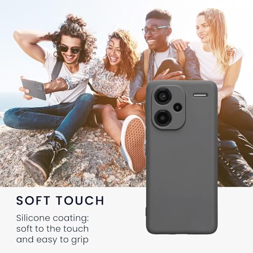 Image of DIZORO Compatible with Mi Redmi Note 13 Pro Plus 5G Back Cover with Upgraded Square Edges for Camera Protection Shockproof Flexible Matte Liquid Silicone Mobile Phone Case (Space Grey)