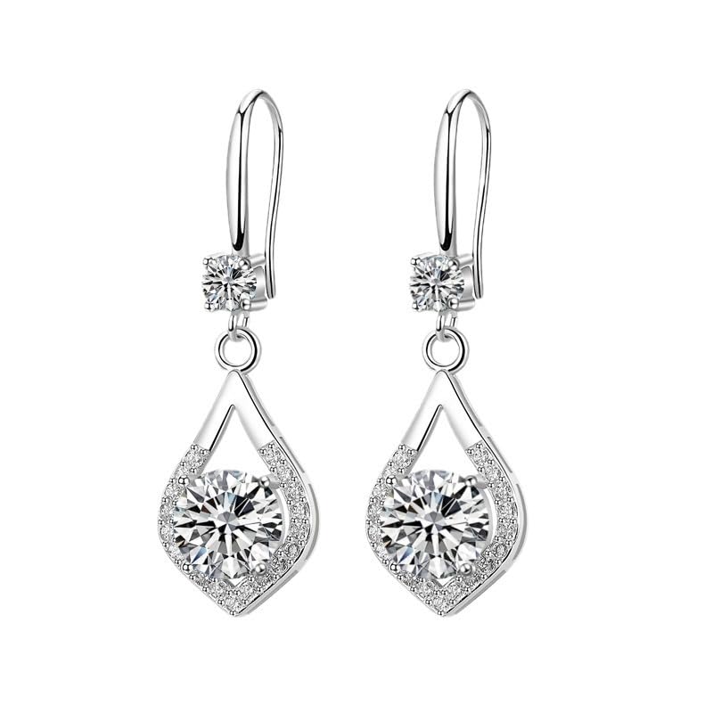 Zircon Water Drop Earrings Crystal Long Dangle Unique Fashion Elegant Earring Jewelry for Women