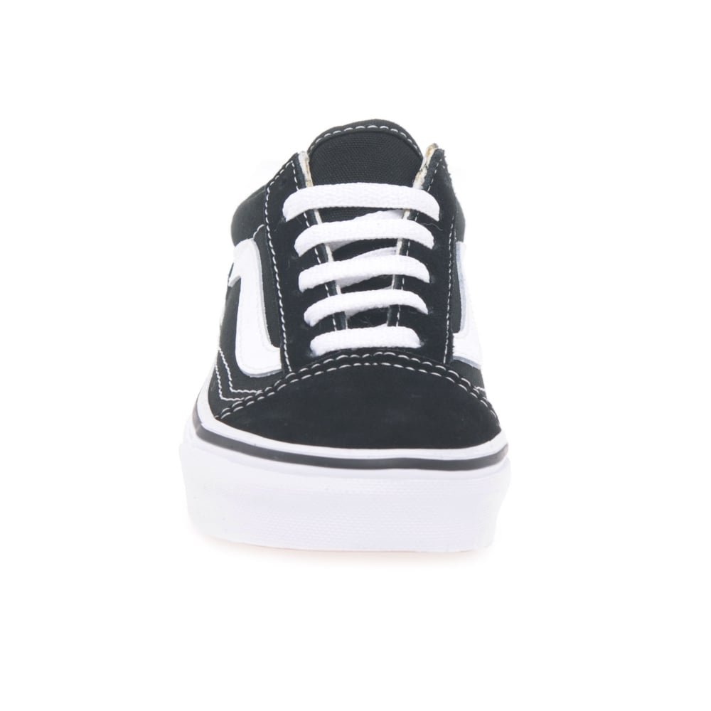 Vans Viejo Skool Niños Jóvenes Encaje Lienzo Zapatos 33 EU Black Suede/White