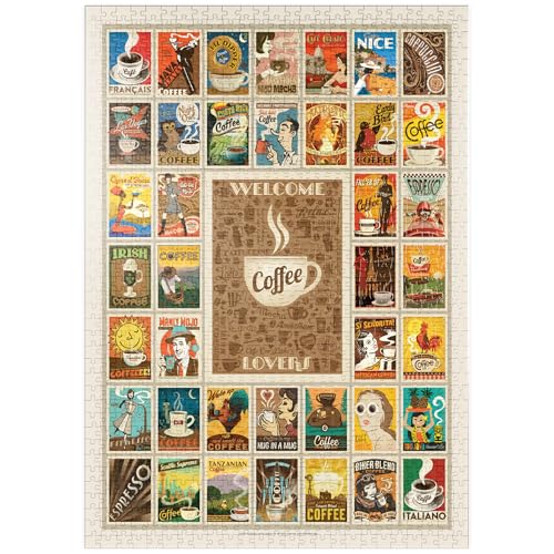 MyPuzzle Coffee Collection, Affiche Vintage - Premium 1000 Pièces Puzzle - Collection spéciale MyPuzzle de Anderson Design Group