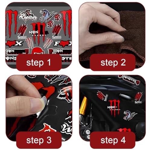 XUZOPIM Monster Energy Sticker Motorcycle Cool Motorcycle Helmet Sticker Stickers For Motorcycles, Skateboards, Cars And Off-Road Bikes