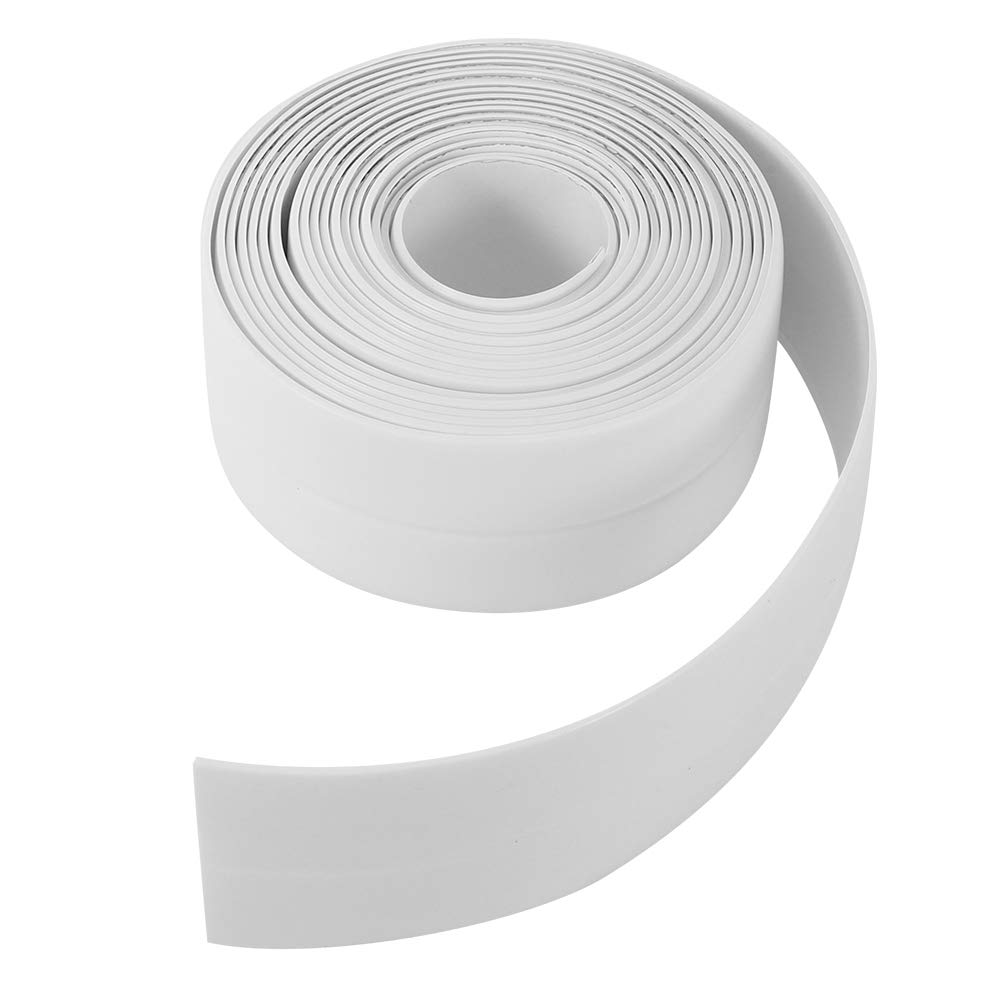 2 szt. Odporna na pleśń taśma uszczelniająca z PCV do kuchni i łazienki, 38 mm x 3,2 m, biała