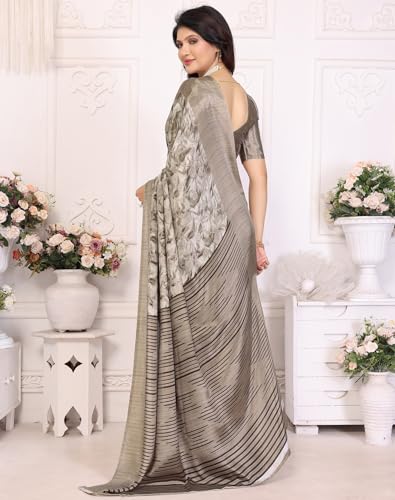 Image of Yashika Women's Tussar Silk Printed Saree With Blouse Material |saree for Women | saree collection 2025 | New Sari | Saree