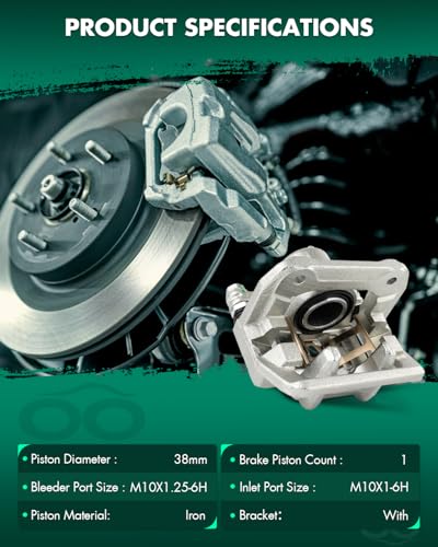 Image of SCITOO 19B1449 Rear Left Disc Brake Caliper w /Bracket Fit For Acura For Legend 1991-1995,For Acura For RL 1996-1998,For Honda For Odyssey 1995-1998,For Isuzu For Oasis 1996-1999, Single Piston