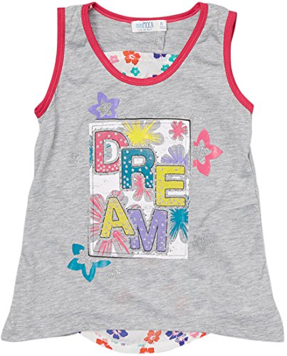 Image of ToBeInStyle Girl's Adorable Flower Print Tank Top w /Back Lace Design