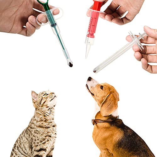 3 Pieces Pet Cat Pill Shooter Dog Syringe Dispenser Reusable Pet Tablet Liquid Feeding Dispenser For Small Animal, 3 Styles #TOP1