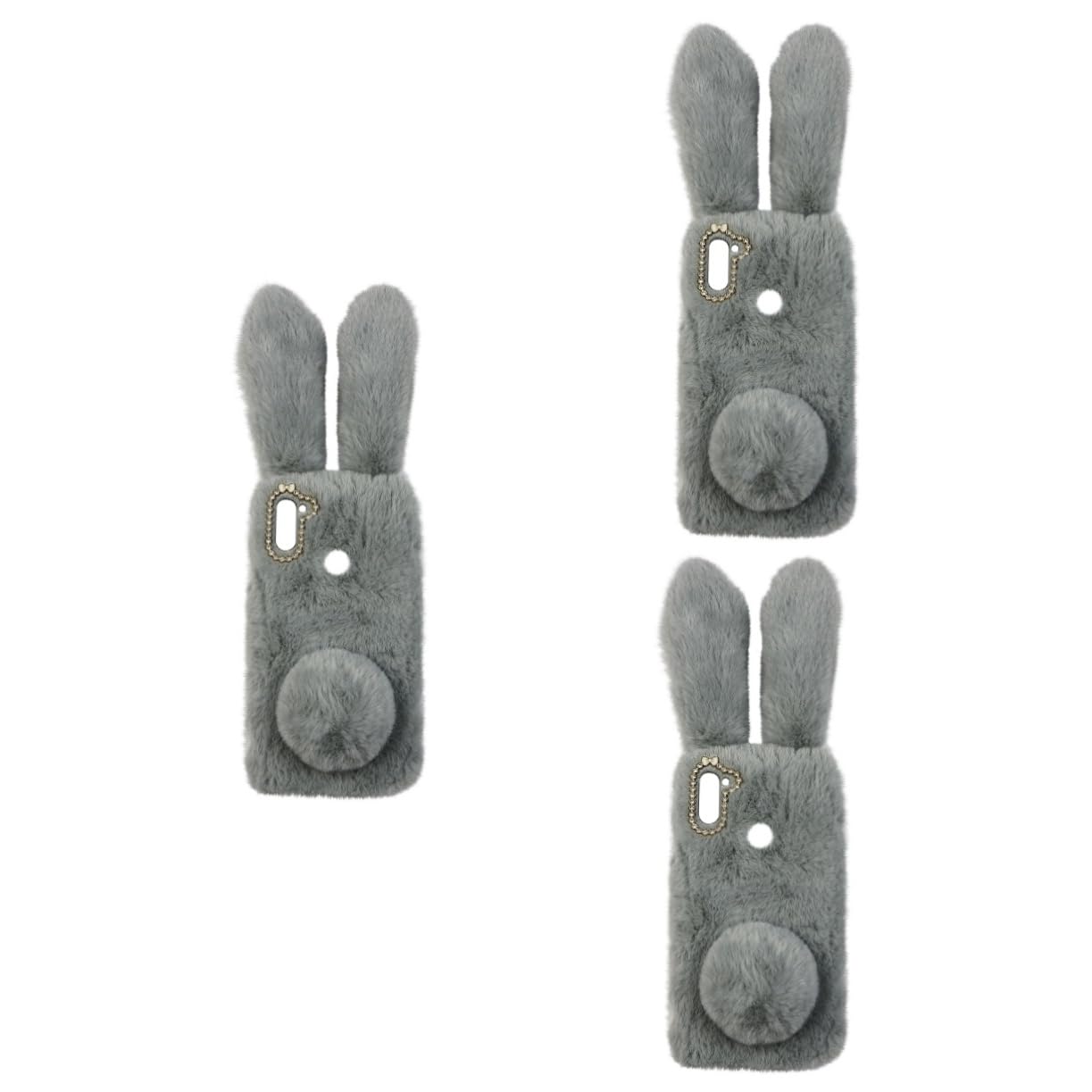 Angoily 3piezas Funda De Teléfono De Diseño De Conejo De Felpa Protector Adorable Compatible y