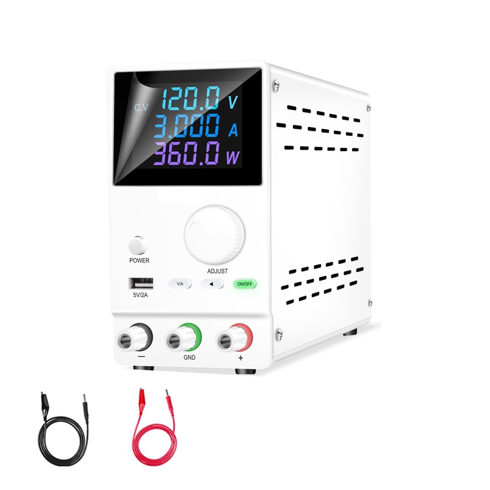 Zasilacz prądu stałego z regulacją, laboratoryjny zasilacz prądu stałego z regulatorem 30 V 10 A 60 V 5 A 120 V 3 A regulowany, źródło prądu laboratoryjnego, stabilizator napięcia USB DIY do laborat