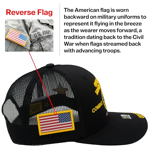 Image of Operation Iraqi Freedom Veteran Hat for Men Official Licensed US Army OIF Combat Veterans Adjustable Cap