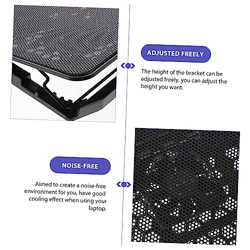 Base para portátil con ventilador USB HOMSFOU ajustable negro miniatura 4