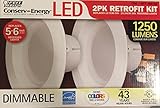 Feit Electric, LED 2 Pack Retrofit Kit, Replaces 5-6 inch, Soft white 2700K, 1250 Lumens