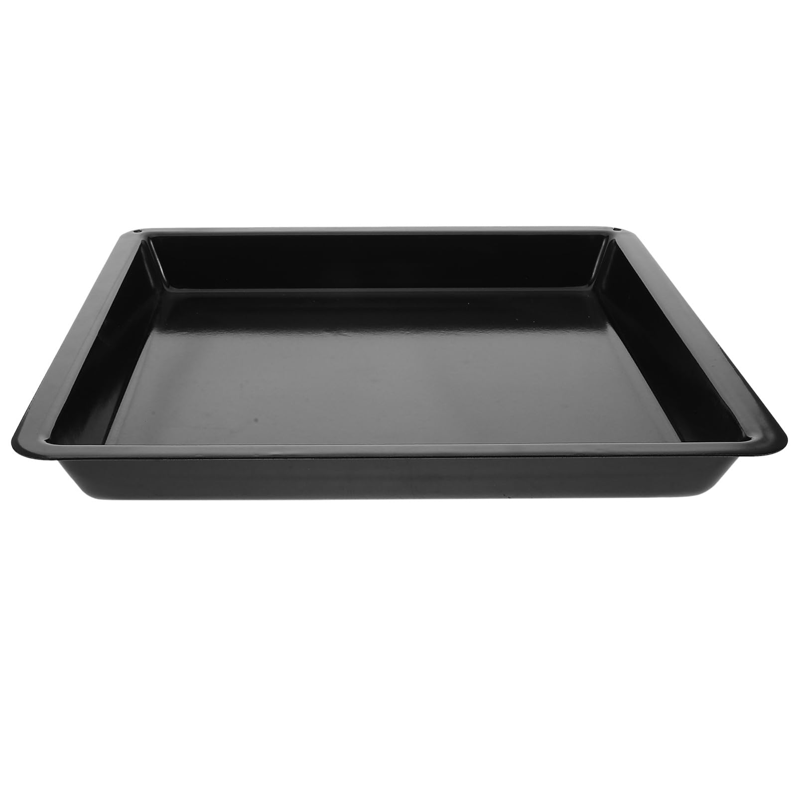 MAGICLULU Backblech aus Schwarzer Emaille Profi Backform mit Antihaftbeschichtung 32,2x32,2x3,2cm für Backofen Gastro Große Ofenplatte Langlebig
