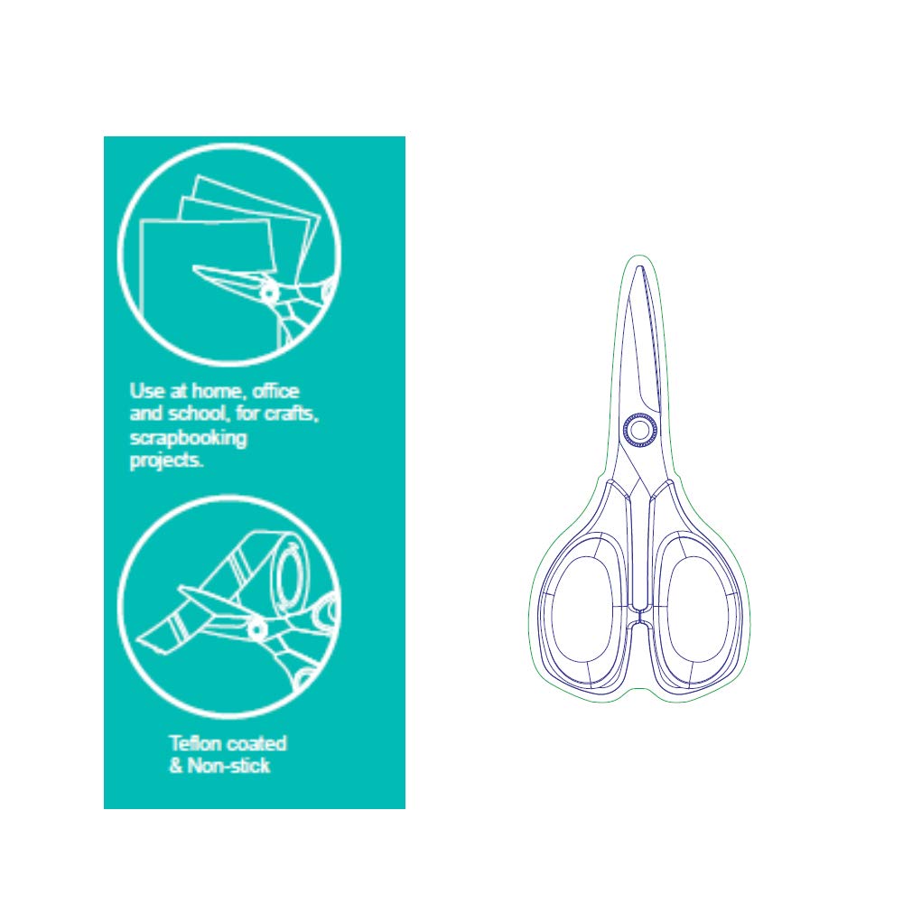 DREAMSTITCH 6" Teflon Coated Sewing Scissors - Non-Stick Stainless Steel All-Purpose Shears - View #9