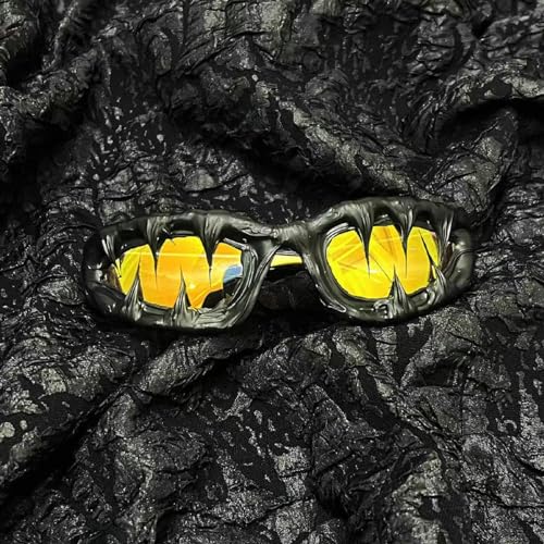 Image of Wrap Around Y2K Sunglasses Men And Women Cool Sunglasses Personalized Street Party sunglasses N45