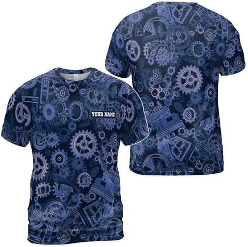 Custom Name Funny Tool Box Engine Wheels Mechanic Dad 3D T-Shirt S-5XL image 4