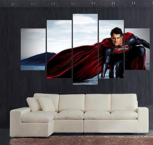 Lmptart(Tm 60X34 Inches New Dawn Of Justice Batman V Superman Movie Poster Picture Living Room Kids Decor Home Decor Wall Art Picture Print Painting On Canvas Art Framed Painting Ready To Hang Wall #TOP3