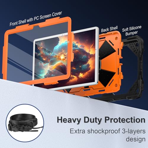 Image of Scnioy Case for Samsung Galaxy Tab A11+ Plus / A9+ 11 Inch 2025 /2023,Orange