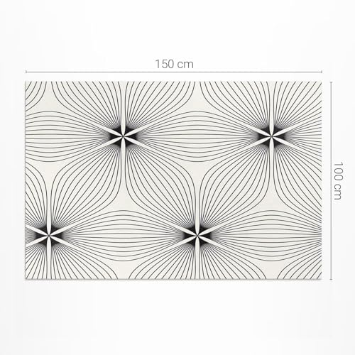 Tapis extérieur vinyle 100x150 cm durable et résistant aux UV style fleuri chic - 4