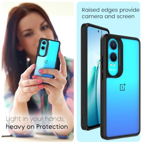 Image of KAPAVER Impulse Series Back Cover Case for OnePlus Nord CE 4 Lite (TPU+PC) (Black)