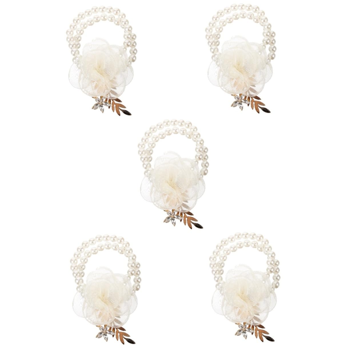 CALLARON Braccialetto da Polso per Matrimonio Ritual Ben esqueda El Party Fiore del Polso della Mano Corsetto da Polso per la Sposa Corpetto dello Sposo Fornitura di Nozze plastica