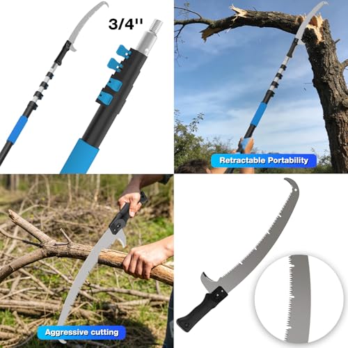 Manual Pole Saw, 26FT Telescoping Extension