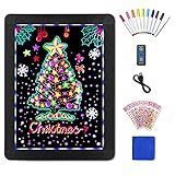 Kookoosmart LED Writing Message Board, Neon Glow Drawing Board, Light Up Flashing Box Message, Erasable Board Arts and Acrylic Kids Crafts Doodle, For Shop/School/Bar/Cafe (40×30CM)