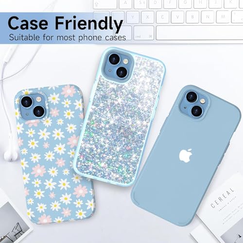 Image of Premium Camera Lens Protector Compatible For iPhone 15 (Blue) Camera Lens Protector - 9H Tempered Glass, Military-Grade Anti-Scratch, Case-Friendly, Easy Install Frame