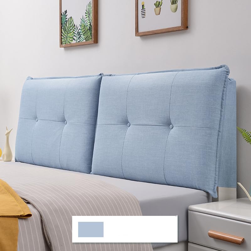 Coussin de lecture en lin 180cm pour un moment de détente en couple au lit