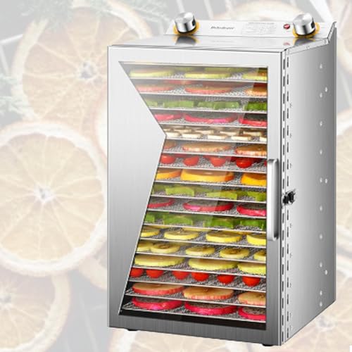 Grande essiccatore per Alimenti in Acciaio Inossidabile, essiccatore per Carne secca Commerciale a 10 Strati con Timer da 12 Ore per Frutta, Verdura e Snack