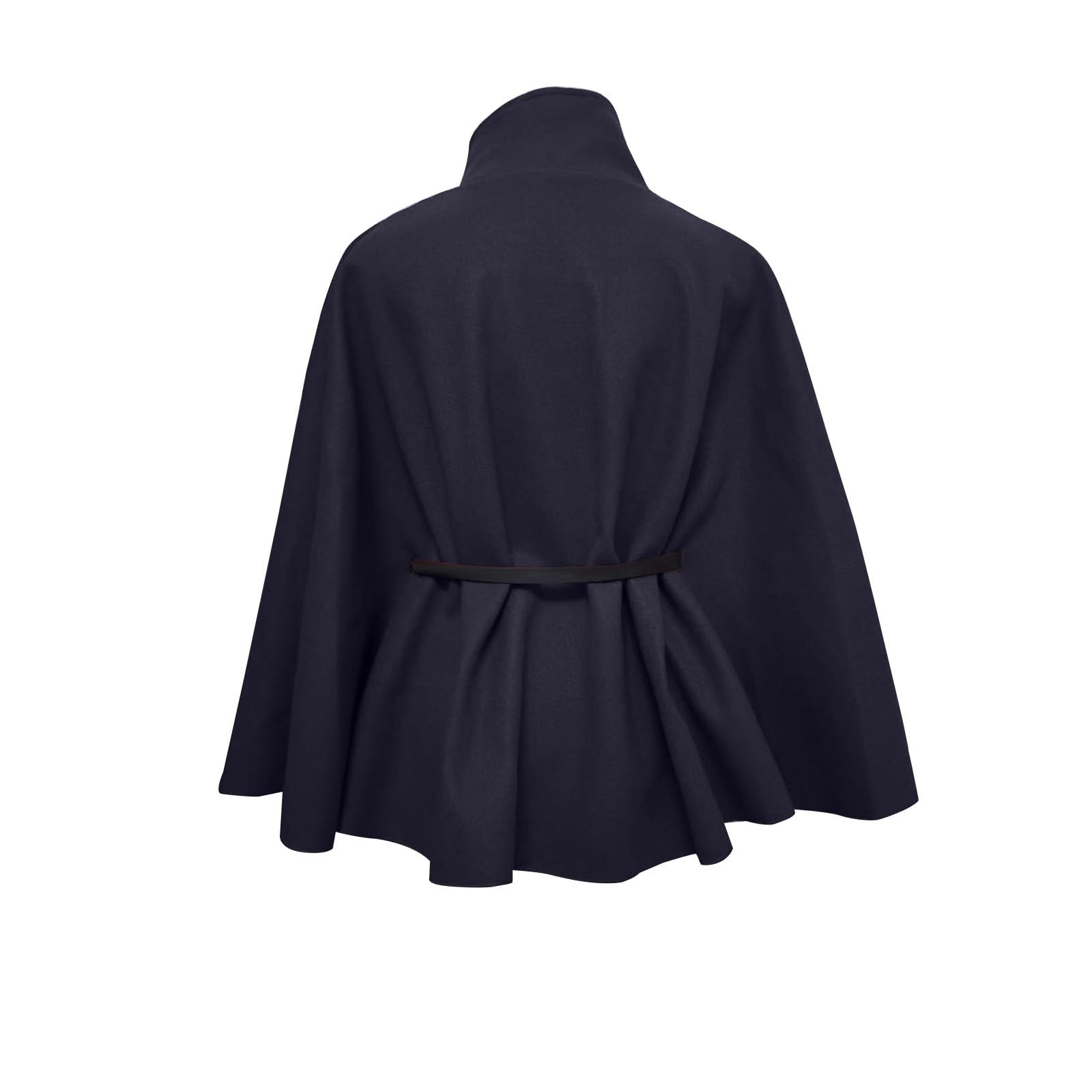 Damen Poncho Pullover Rollkragen Strick Ponchos Capes Frauen Mit Gürtel Winterpullover Elegant Winterumhang Damenpullover Winter Herbstjacke Frühling Umhang Geschenk Geburtstag Weihnachten
