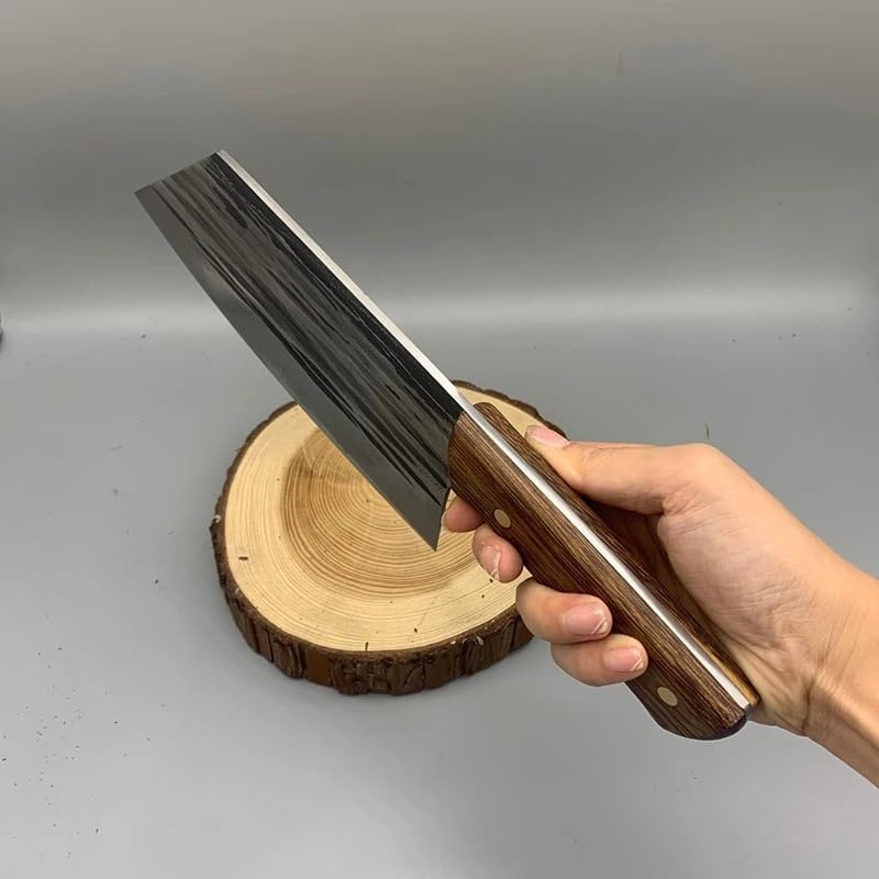 Meat Cleaver,Cleaver Knife Forged 5Cr15Mov Stainless Steel Kitchen Chef Knives Meat Fish Vegetables Sliced Professional Chinese Butcher Cleaver Knife (Color : Knife B)
